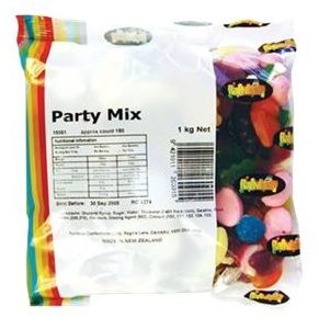 LOLLY PARTY MIX 1KG RAINBOW
