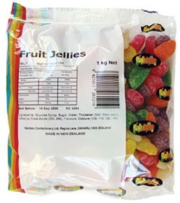 LOLLY FRUIT JELLIES 1KG RAINBOW