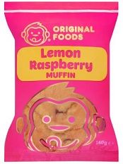 MUFFIN MEGA LEMON & RASPBERRY 140GM ORIGINAL