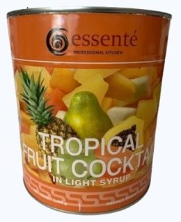 SALAD FRUIT TROPICAL COCKTAIL IN LIGHT SYRUP 3.06KG ESSENTE