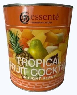 SALAD FRUIT TROPICAL COCKTAIL IN LIGHT SYRUP 3.06KG ESSENTE