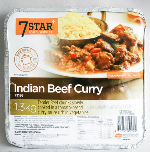 MEAL INDIAN BEEF CURRY 1.3KG (10CTN) 7 STAR