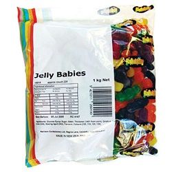 LOLLY JELLY BABY 1KG RAINBOW