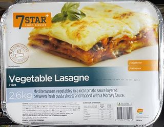 MEAL VEGE LASAGNE 2.6KG (5CTN) 7 STAR