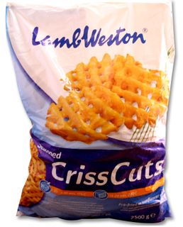 FRIES CRISSCUT SEASONED SKIN ON 2.5KG 4CTN LWS901 SM9849