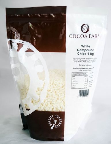 CHOCOLATE CHIPS COMPOUND WHITE 1KG FBN