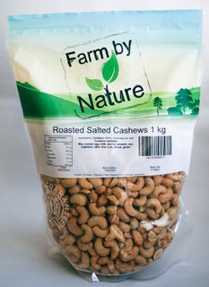 NUTS CASHEW ROASTED SALTED 1KG FARM BY NATURE