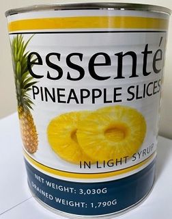PINEAPPLE SLICES IN LIGHT SYRUP A10 ESSENTE