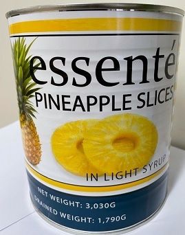 PINEAPPLE SLICES IN LIGHT SYRUP A10 ESSENTE