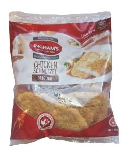 SCHNITZEL CHICKEN CRUMBED 1KG 4CTN INGHAM 2084200