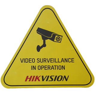 Hikvision CCTV Warning Label