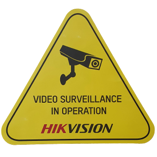 Hikvision CCTV Warning Label