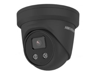 Hikvision 4MP AcuSense Fixed 2.8mm IP66 Turret IR 30m strobe & speaker - Black