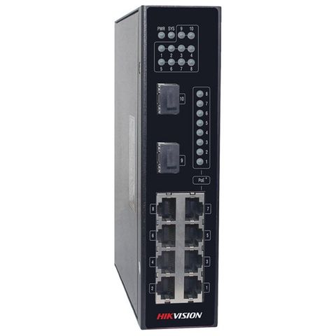 Hikvision L2 8*100M POE, 2*1000M uplink Unmanaged Industrial Switch