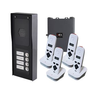 DECT 703 Audio Only Intercom Kit for 4 Apartments, with Portable Handsets