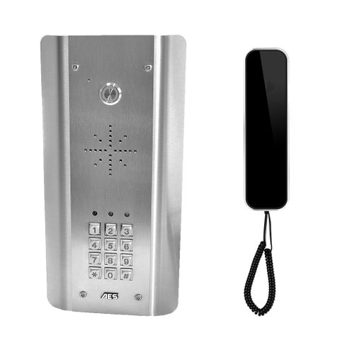 Slim Hardwired Audio Only Kit with Keypad and Handset - Stainless