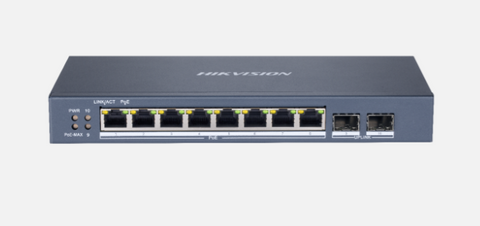 Hikvision 8 Port Gigabit Smart Managed POE Switch + 2 Gigabit SFP Ports