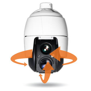 MEGApix 3MP PTZ IP camera with 4.6~165.6mm vari-focal lens with motorized zoom