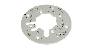 Converter plate for electronic gang box - ivory