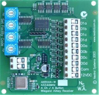 Airkey AKRX64W26 Weigand Rcvr 6 Chan, 4 Out