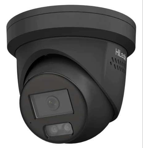 HiLook 6MP 2.8mm Turret 24/7 Color All-in-One IP67 Fixed Camera - BLACK