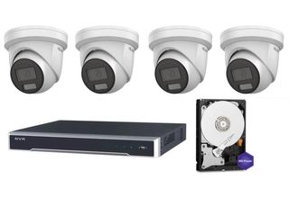 Hikvision 8 Channel 2TB M Series NVR kit with 4x IPC-T361H-MU 6MP Turrets