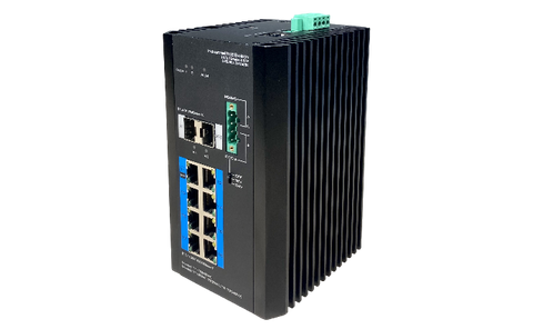 UTEPO 8-Port Gigabit PoE+ 2-Port SFP L2 Managed Ethernet Switch, 12-57V input