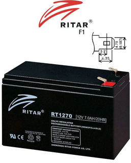 Ritar Supercharge 12V 7.2Ah Battery - box of 10