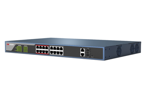 Hikvision 16 Port Smart Managed POE Switch + 2 Gigabit Combo Ports