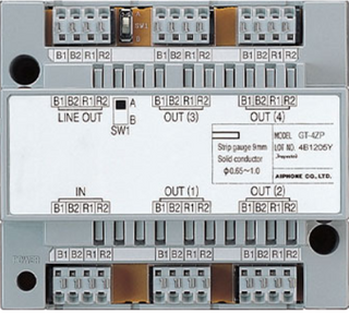 Aiphone GT 4 Zone Video Splitter with Power distribution adaptor