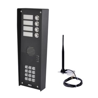 Cellcom Prime7 Audio Only Intercom for 4 Apartments - Black