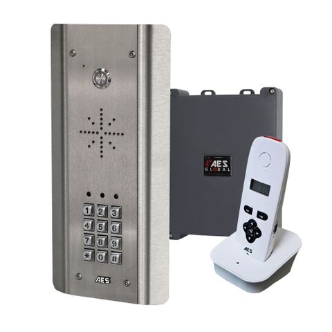 DECT 603 Wireless Audio Only Intercom Kit with Keypad - S/S with Handset