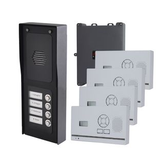 DECT 703 Audio Only Intercom Kit for 4 Apartments, with Handsfree Stations