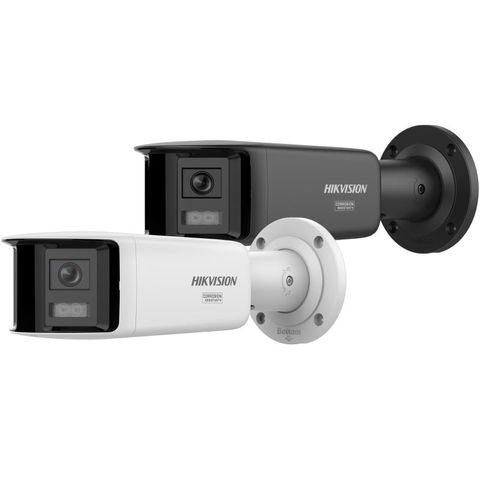 Hikvision 8MP Panoramic 180degSmart Hybrid Active Deterrent Bullet - Black