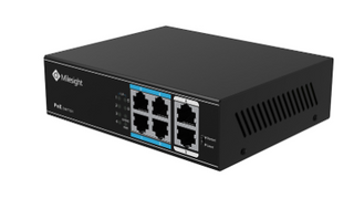 Milesight 4port 65w PoE switch with dual 100mbps Uplink Ports