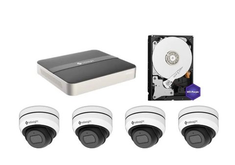 Milesight 8CH 4Port POE 2TB NVR kit with 4x MS-C8175-PD 8MP Turrets