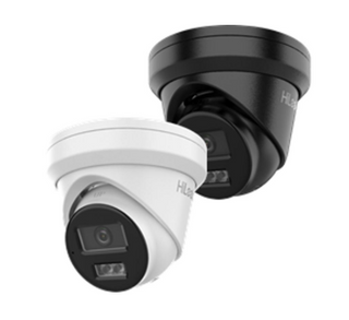 HiLook 6MP 2.8mm AI Turret Dual IR 30m Mic IP67 Camera - BLACK