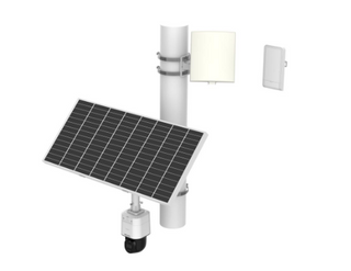 Hikvision Solar Powered 4MP PT Camera with Wireless Bridge