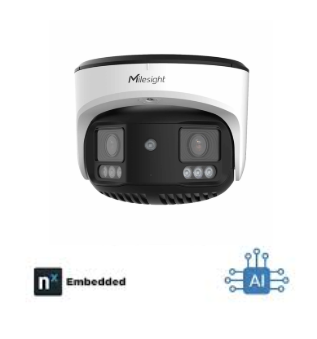 Milesight 8MP TrueColor Openvision 180deg Dual-Lens Panoramic Turret
