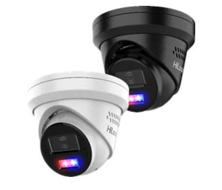 HiLook 8MP 2.8mm Turret 24/7 Color All in one - 2 way Audio/Strobe IP67 - BLACK