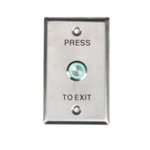 Dual Unit Green Domed Press to Exit and Emergency Door Release -  Fingerprint Access Control