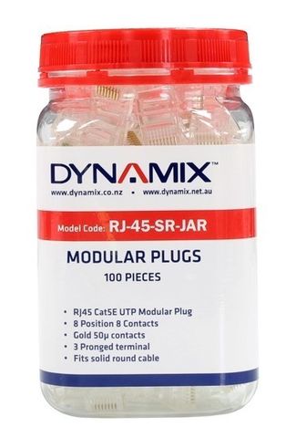 Dynamix RJ45 Plug Solid Core Round x 100