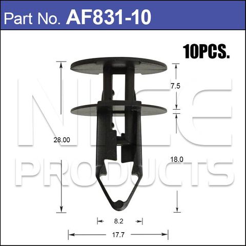 Plastic Fastener Pkt 10