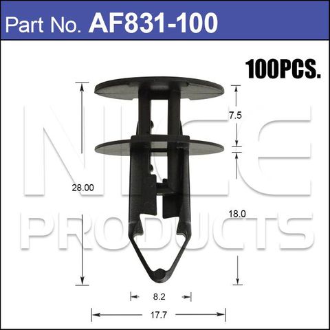 Plastic Fastener Pkt 100