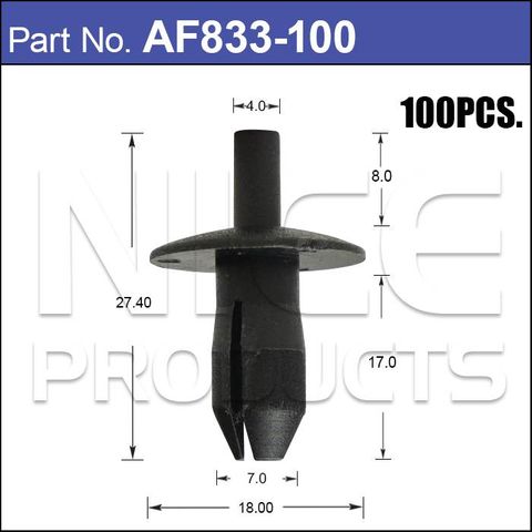 Plastic Fastener Pkt 100