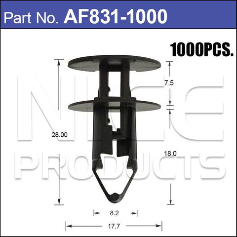 Plastic Fastener Pkt 1000