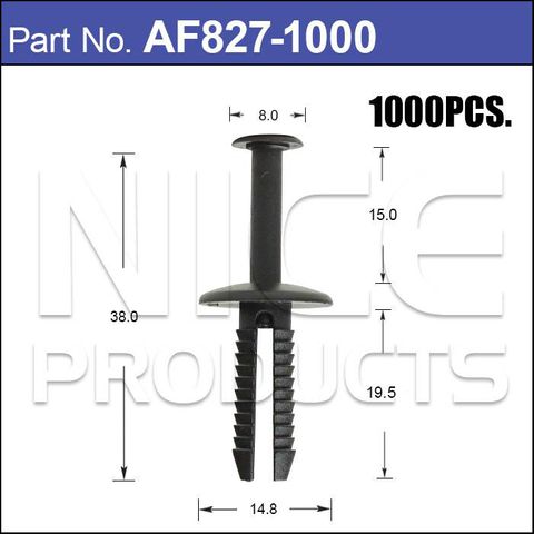 Plastic Fastener Pkt 1000