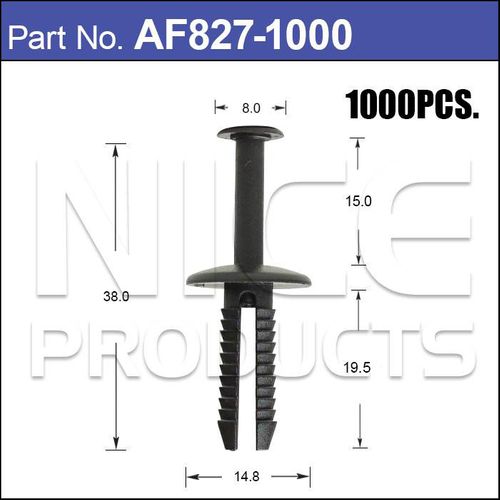 Plastic Fastener Pkt 1000