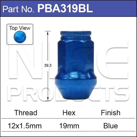 Blue Aluminium Nut