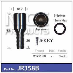 One Piece Allen Key Nut Black